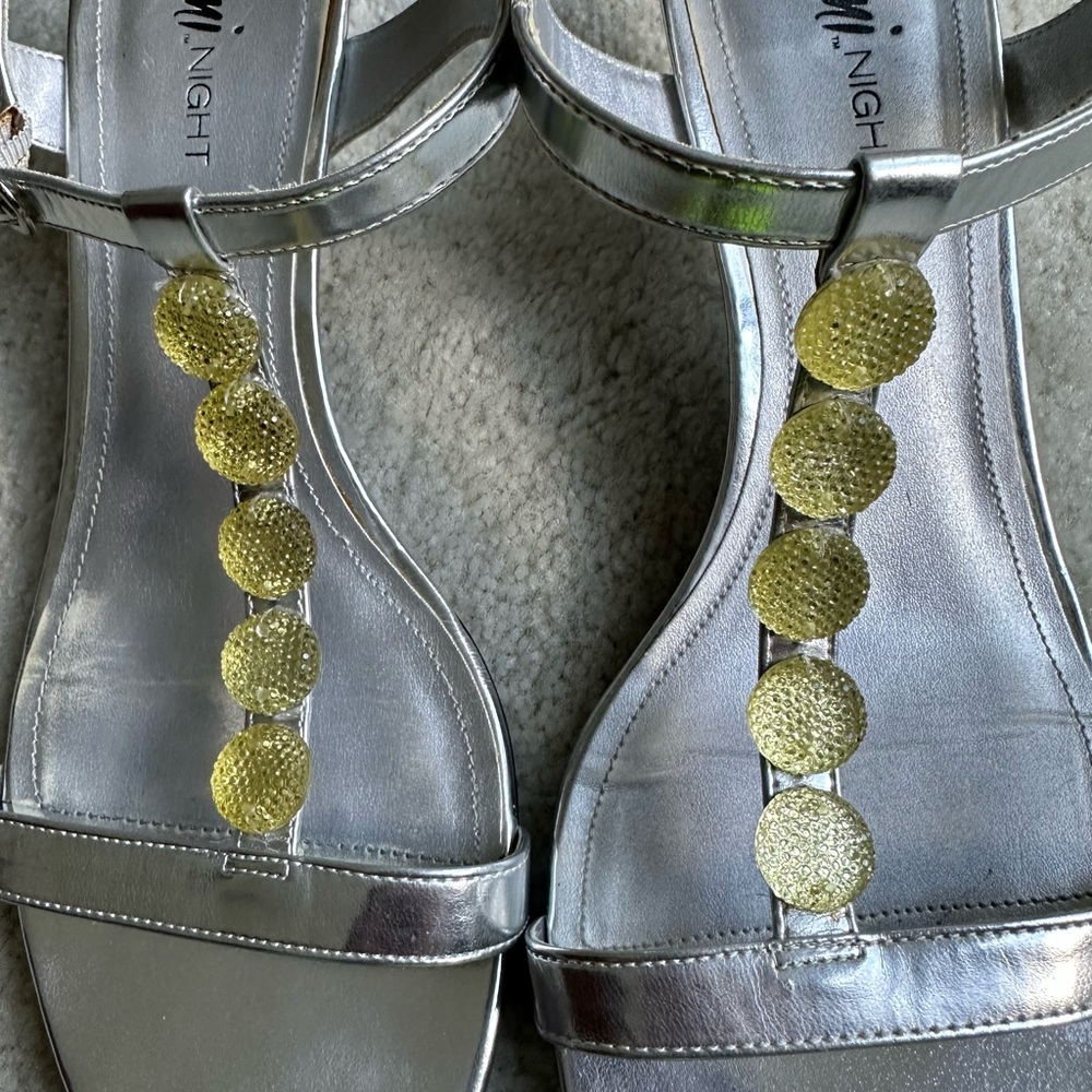 Dress sandals-silver and gold